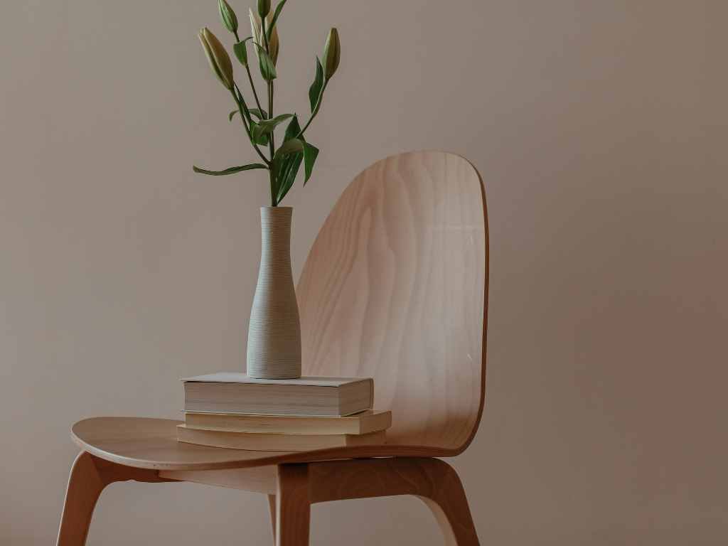 sleek wooden chair