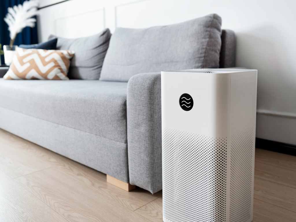 white aesthetic air purifier