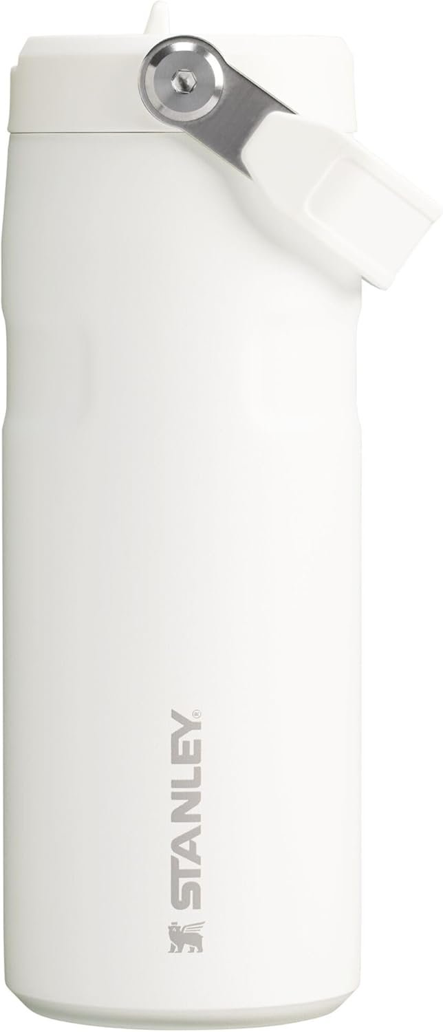 white stanley water bottle