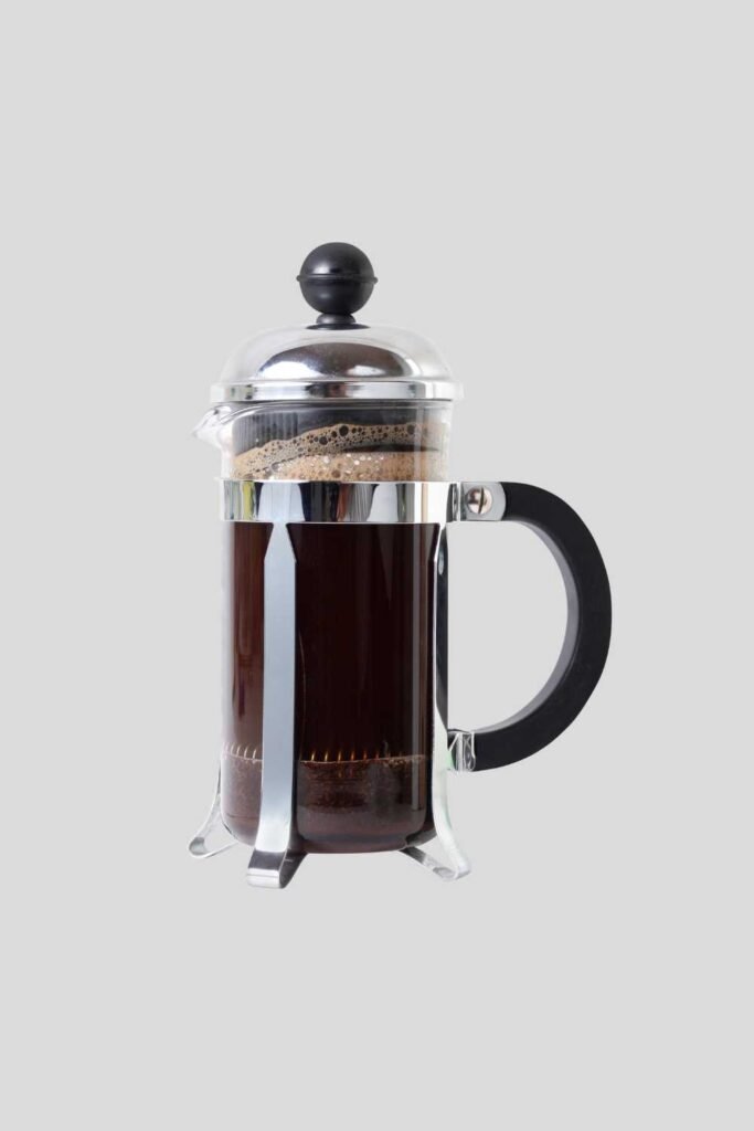 French press for making coffee