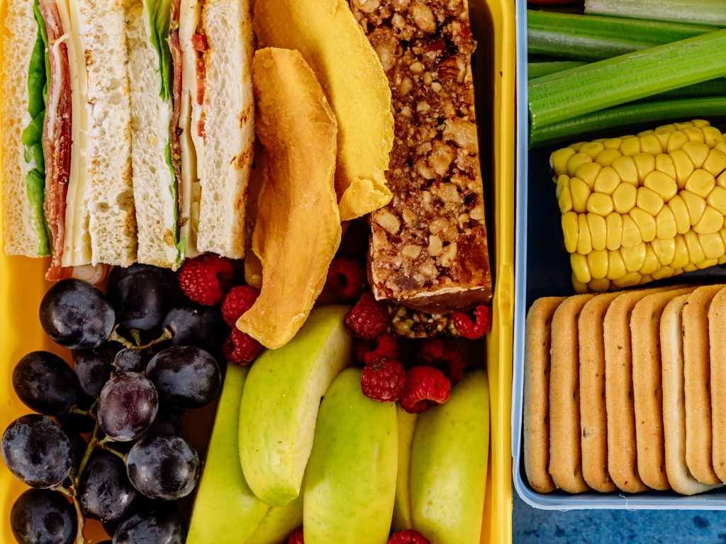 healthy snacks inside plastic containers