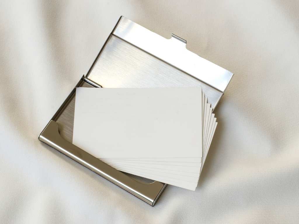 tin business card holder