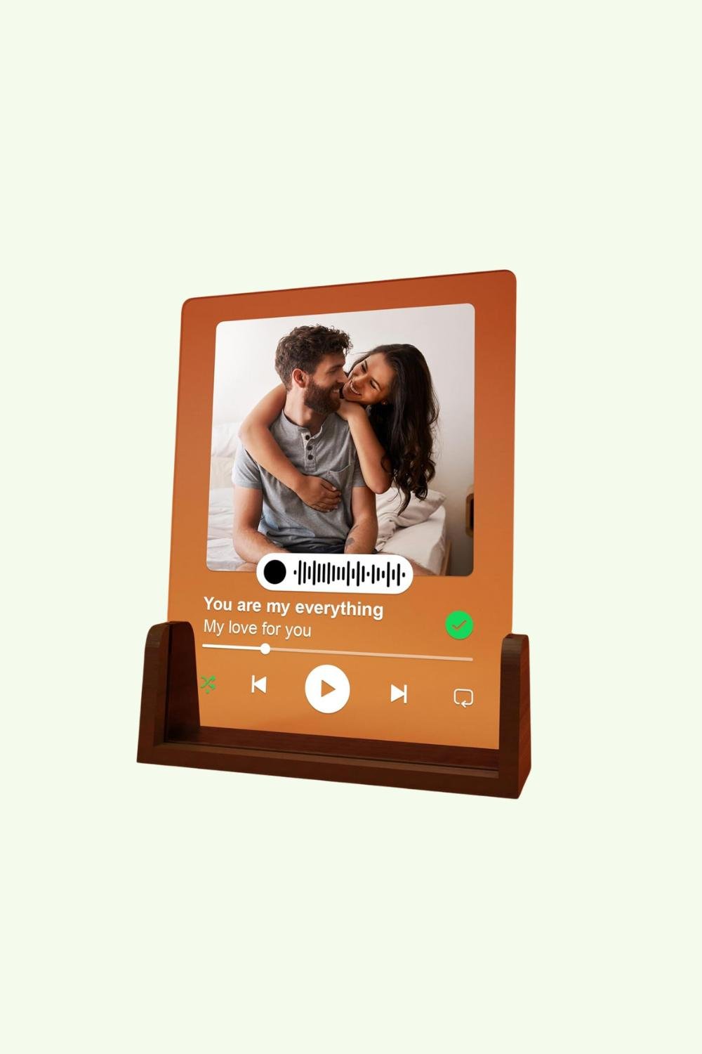 A Spotify plaque featuring a picture of a couple.