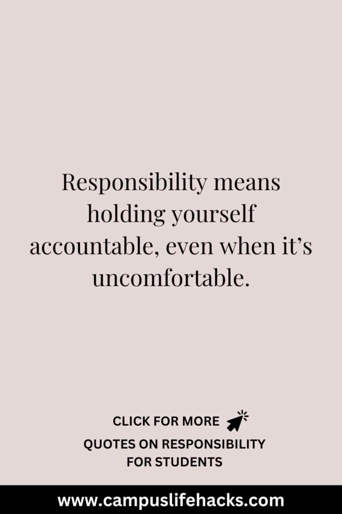 quotes about responsibility for students