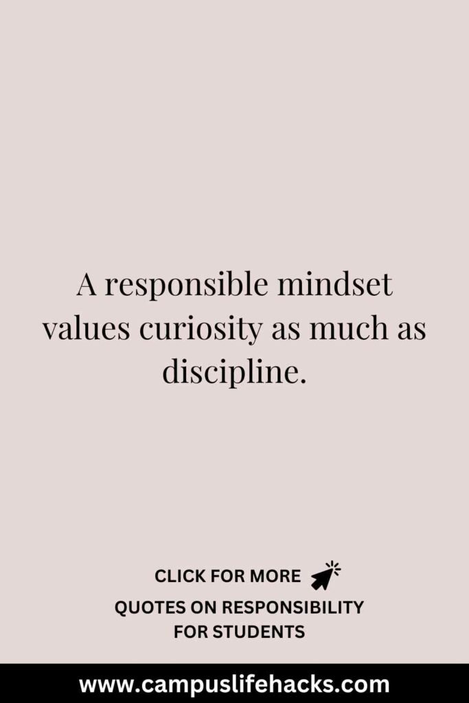 quotes about responsibility for students
